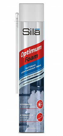Пена монтажная бытовая Sila Home Optimum Foam, 750 мл всесезонная