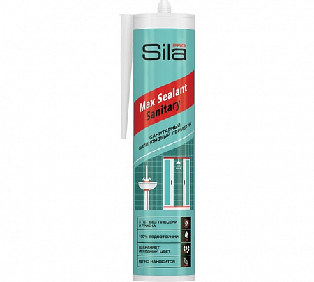 Герметик силиконовый белый санитарный 280мл Sila PRO Max Sealant