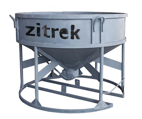 Бадья для бетона Zitrek БНу-2.0, (лоток) низкая