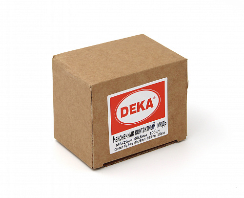 Контактные наконечники DEKA М6х25 медь 0,8 мм (100 шт в уп.)
