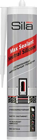 Герметик силиконовый нейтральный, белый Sila PRO Max Sealant, Neutral Silicone, 280 мл.