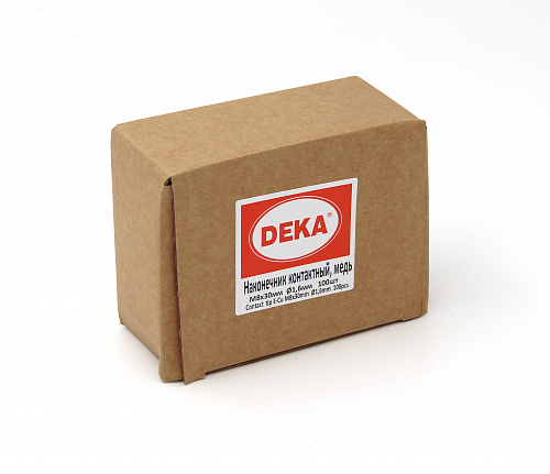 Контактные наконечники DEKA М8х30 медь 1,6 мм (100 шт в уп.)