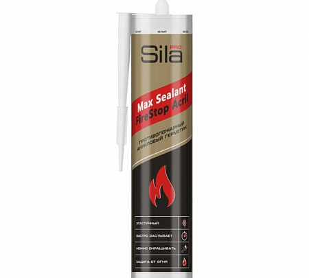 Герметик противопожарный акриловый 280мл Sila PRO Max FireStop Acril